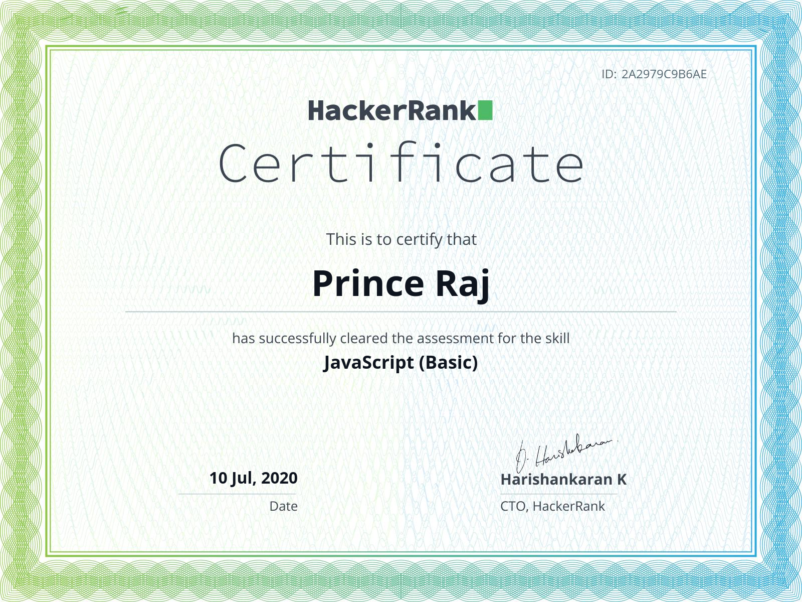 Javascript Certification