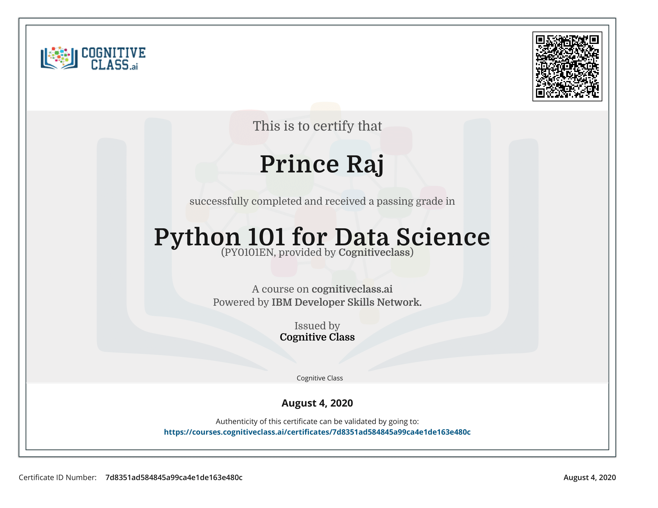 Python for Data Science Certification